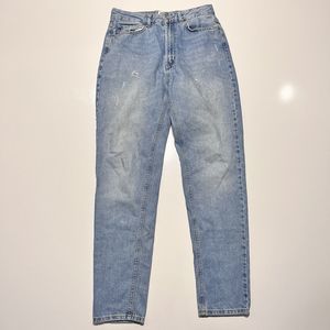 BDG Urban Outfitters Mom High Rise Distressed Jeans Women's 28x30 Light Blue